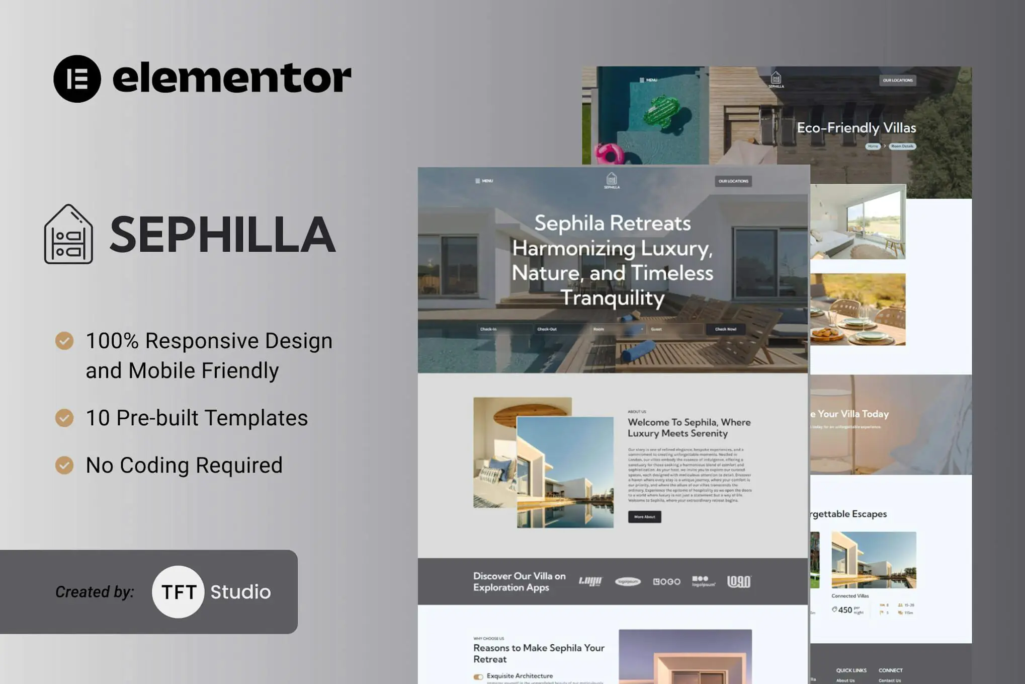 Sephilla - Kit de plantillas Elementor para escaparates de Premier Villa
