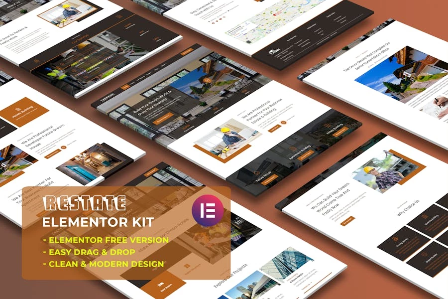 Restate - Template Kit Elementor Construction Builder
