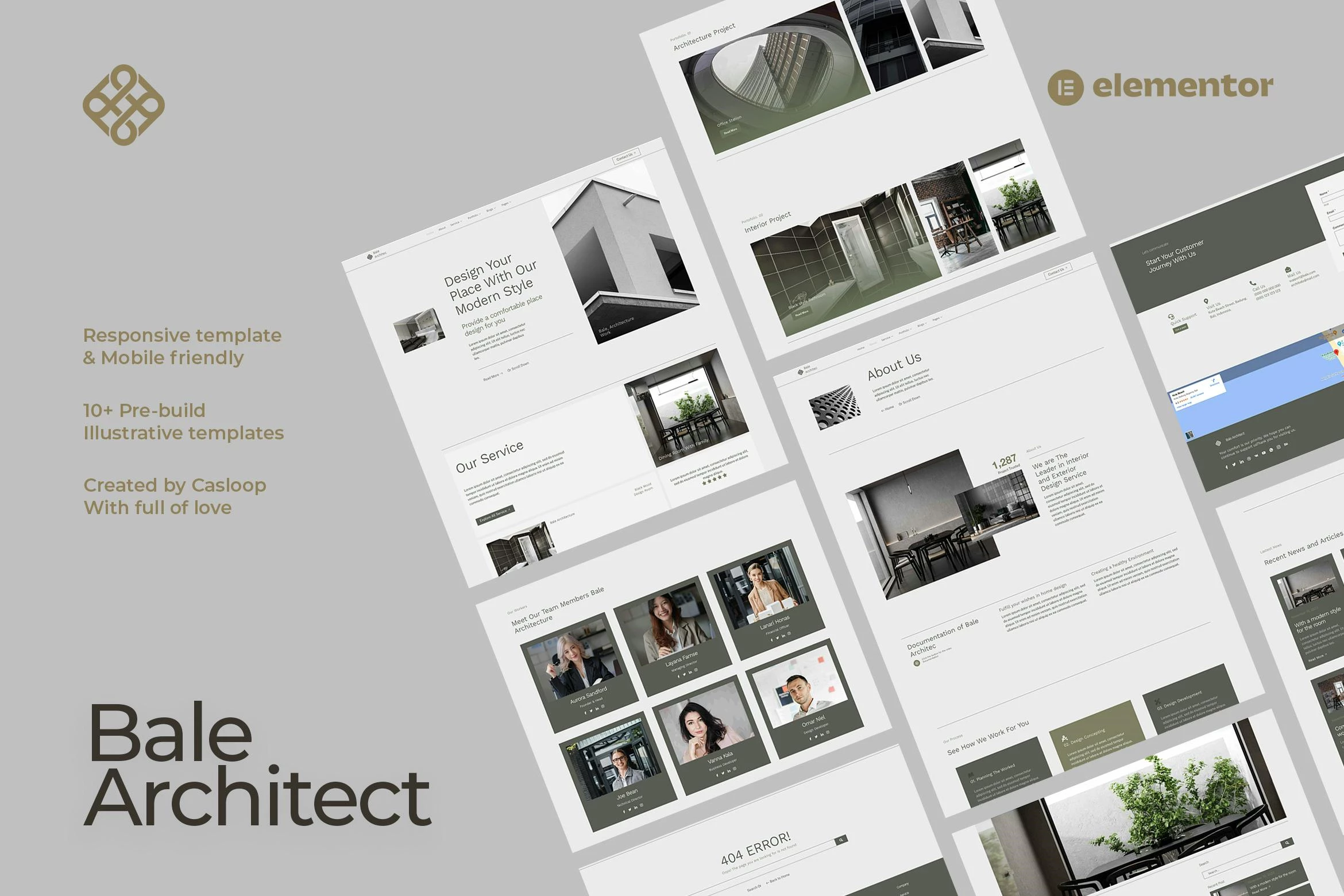 Bale - Kit de plantillas de Architect Elementor