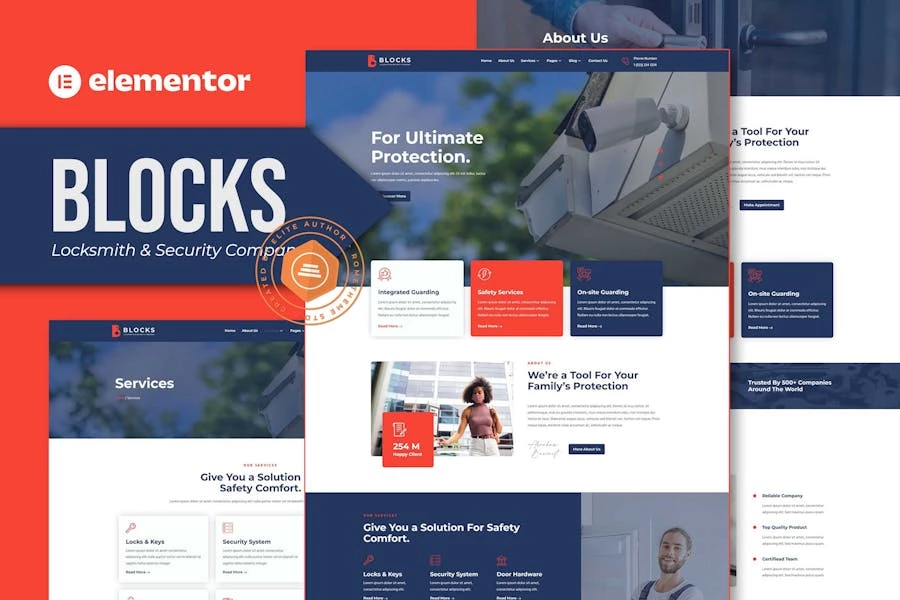Blocks - Template Kit Elementor para cerrajeros y empresas de seguridad