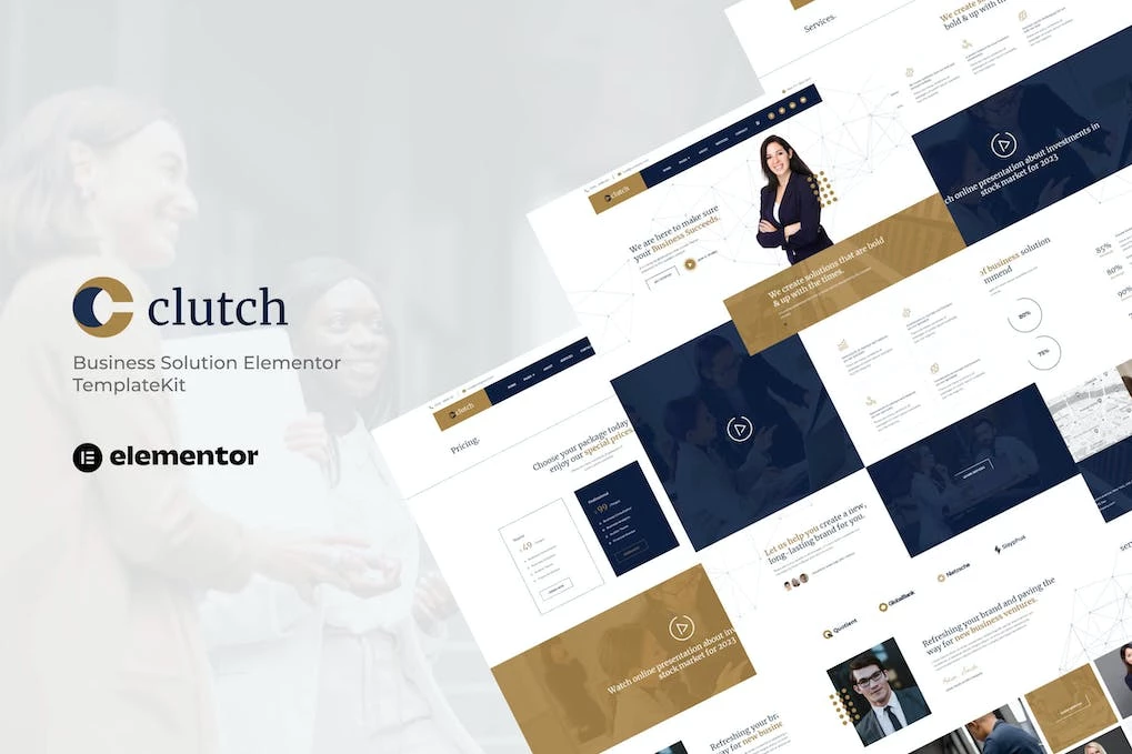 Clutch - Template Kit Elementor para soluciones empresariales