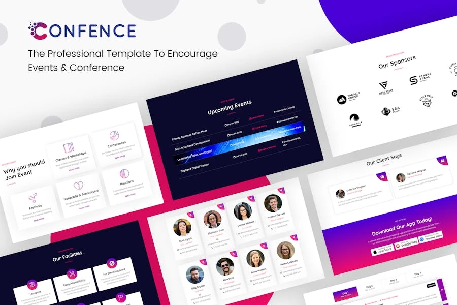 Conference - Template Kit Elementor para eventos y conferencias