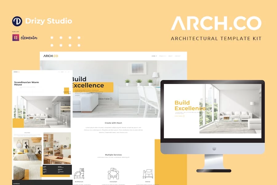 Archco - Kit de plantillas de Architecture Elementor