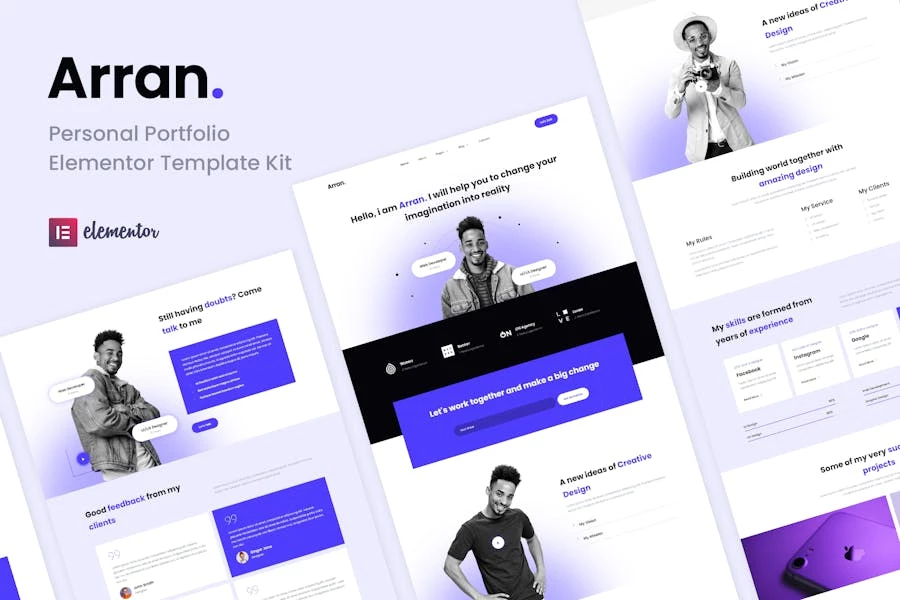Arran - Template Kit Elementor para Porfolio personal
