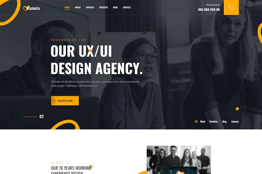 Hamela — Template Kit Elementor para servicios de Agencia digitales