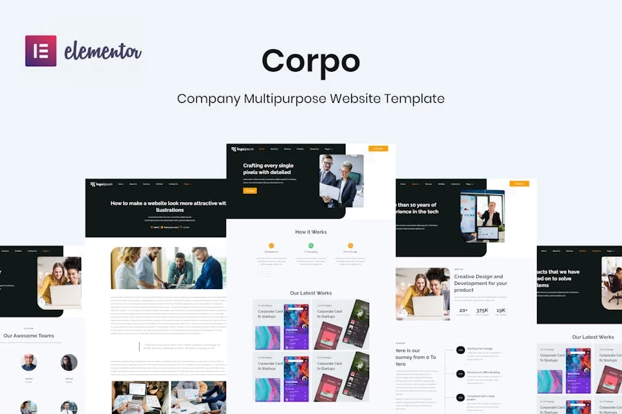Corpo - Kit de Plantillas Elementor para Empresas Corporativas