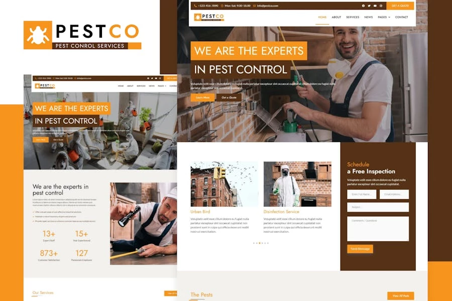 Pestco - Kit de plantillas Elementor para el control de plagas