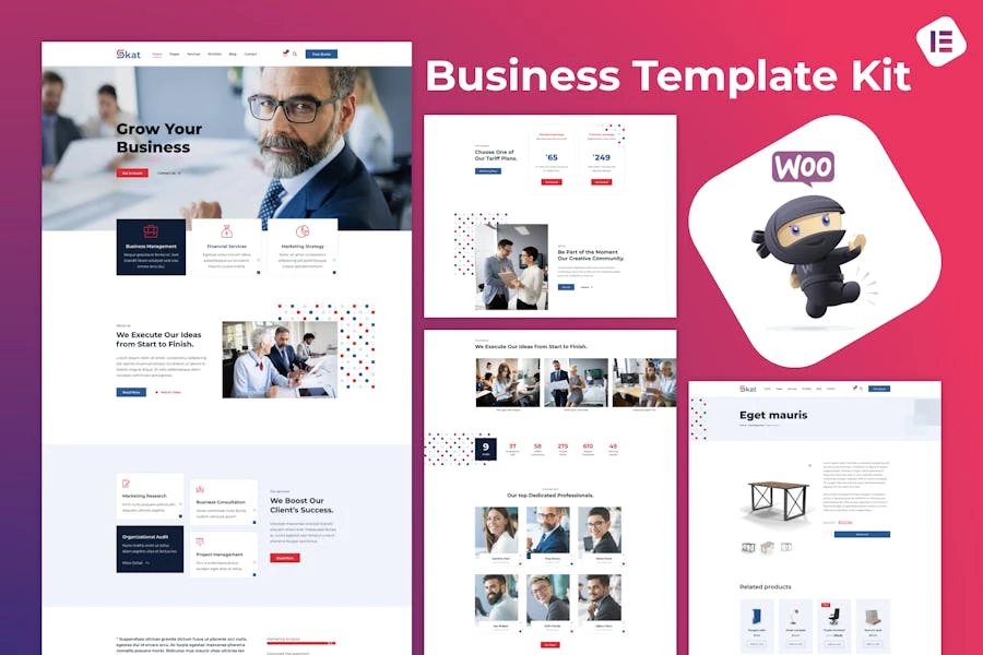 Skat — Kit de Plantillas Elementor Corporativas y Empresariales