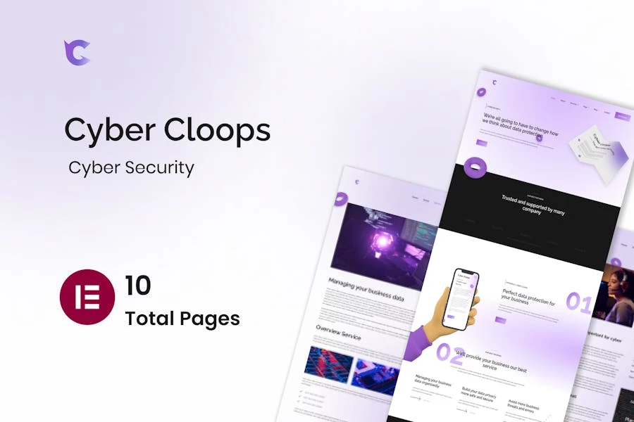 Cyber Cloop - Template Kits Elementor de ciberseguridad