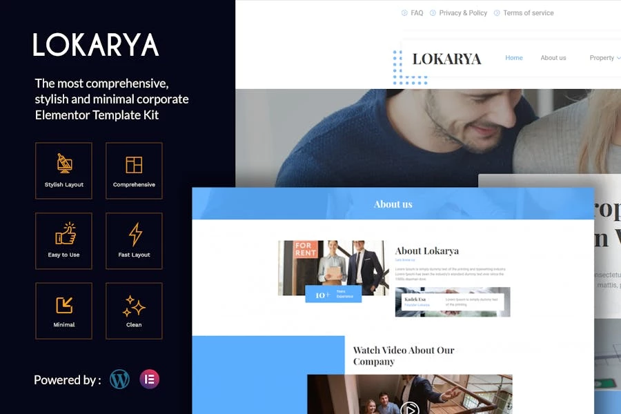 Lokarya - Kit de plantillas de Elementor para bienes raíces