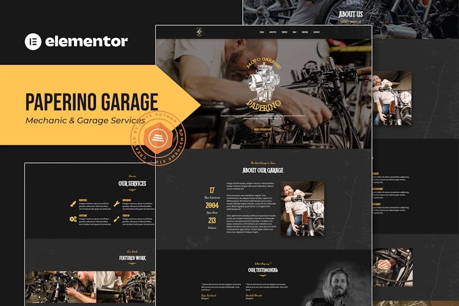 Paperino Garage - Template Kit elementos mecánicos