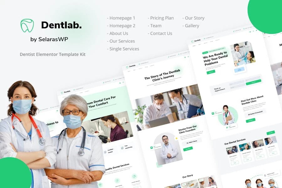 Dentlab - Template Kit Elementor para dentistas y clínicas dentales