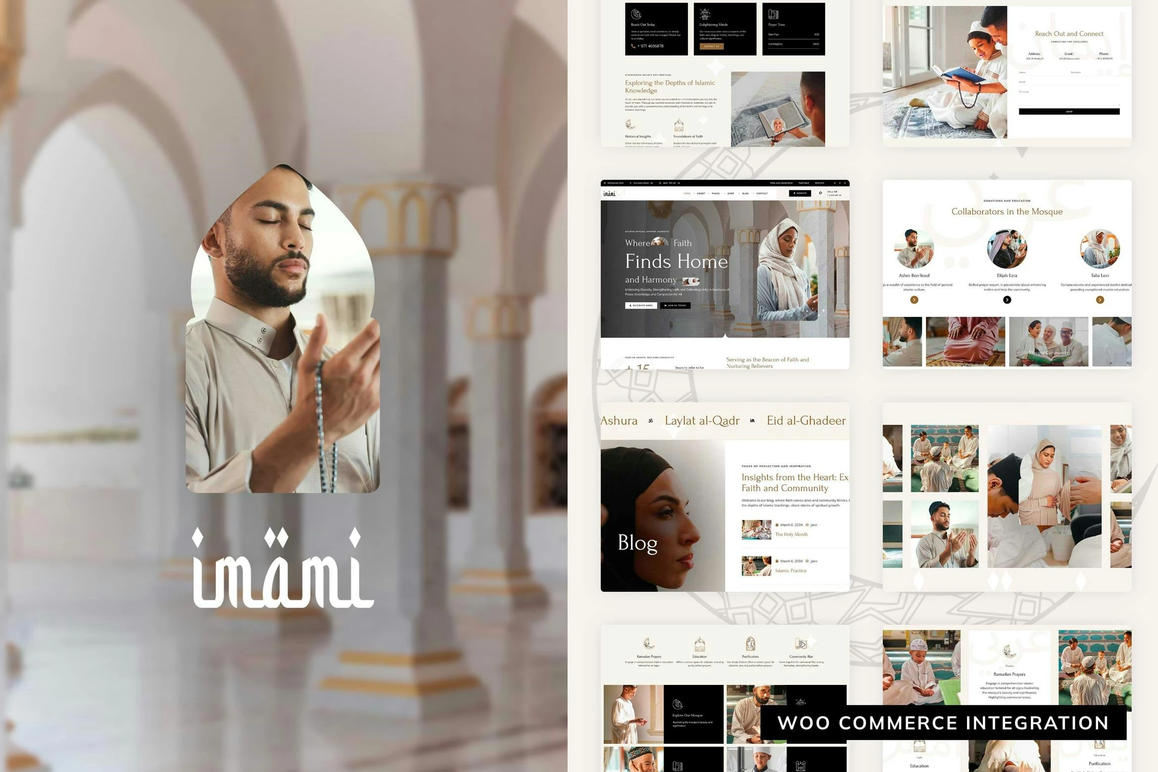 Imami - Kit de plantillas Elementor Pro para centros islámicos y mezquitas