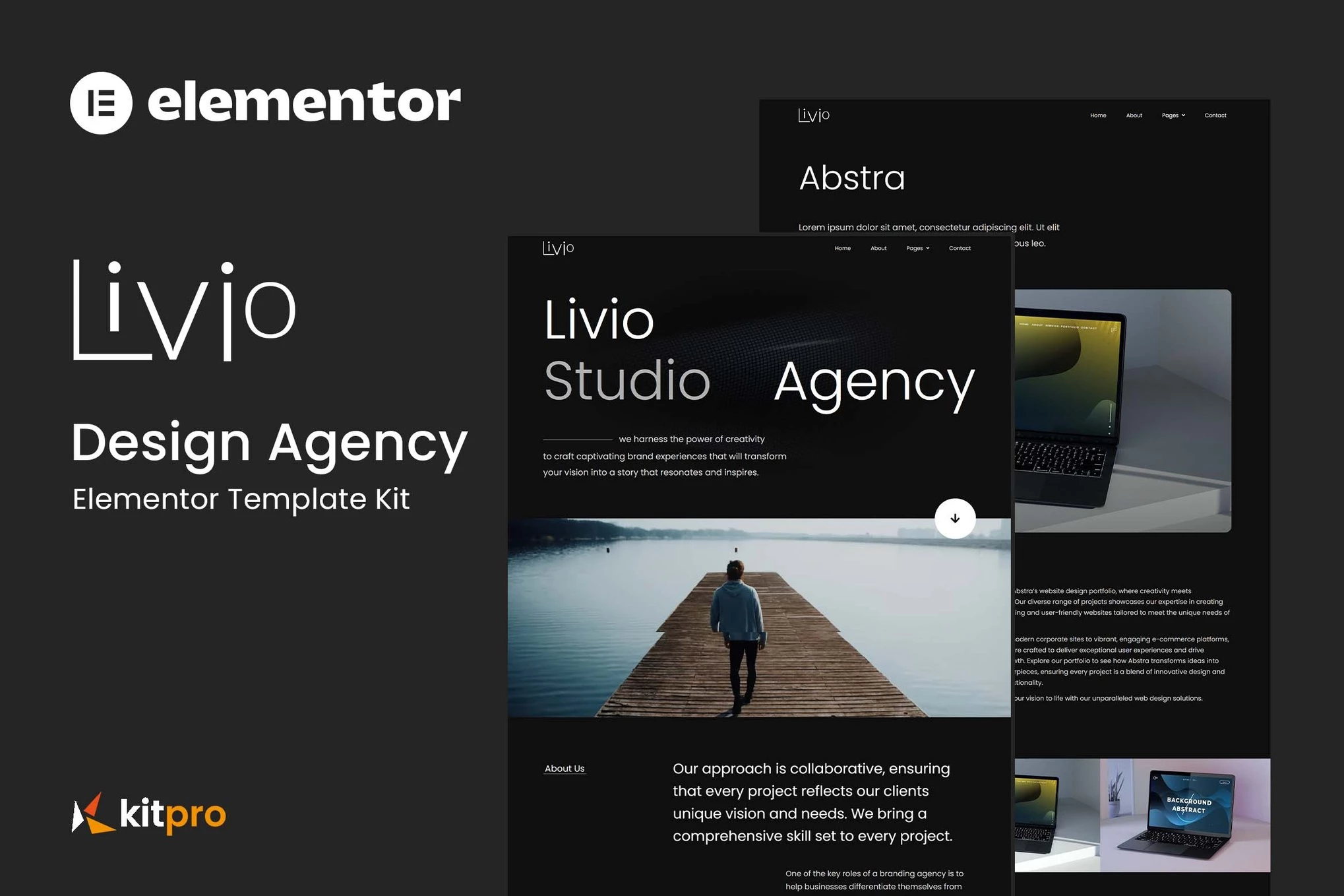 Livio - Kit de plantillas Elementor para Agencia de Diseño