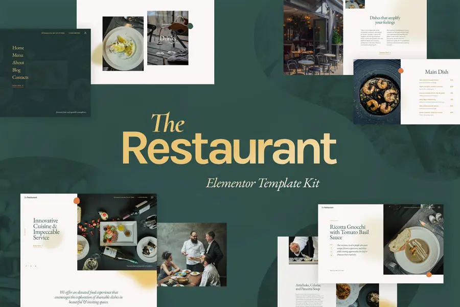 El restaurante - Kit de plantillas Elementor Pro