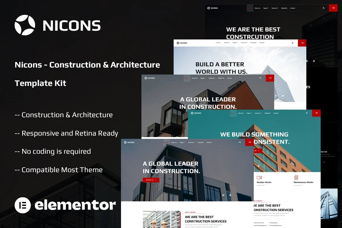 Nicons - Kit de plantillas de construcción y arquitectura