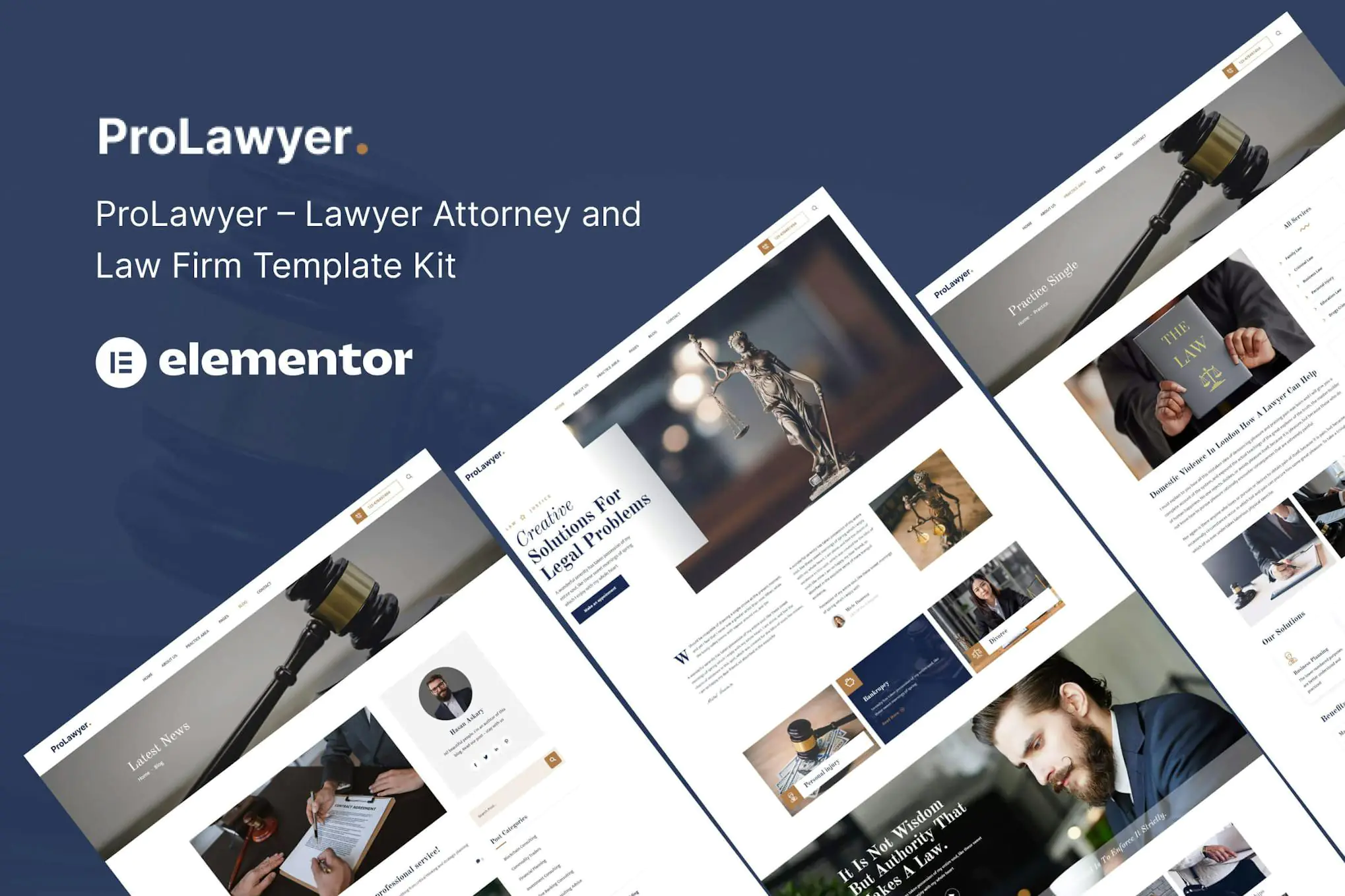 Prolawyer - Kit Elementor para abogados y bufetes