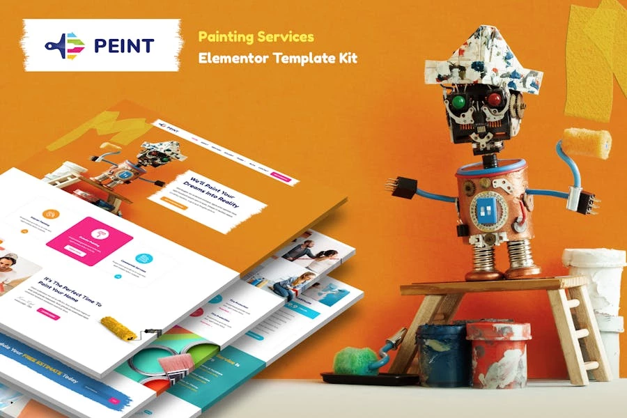 Peint — Template Kit Elementor para servicios de pintura