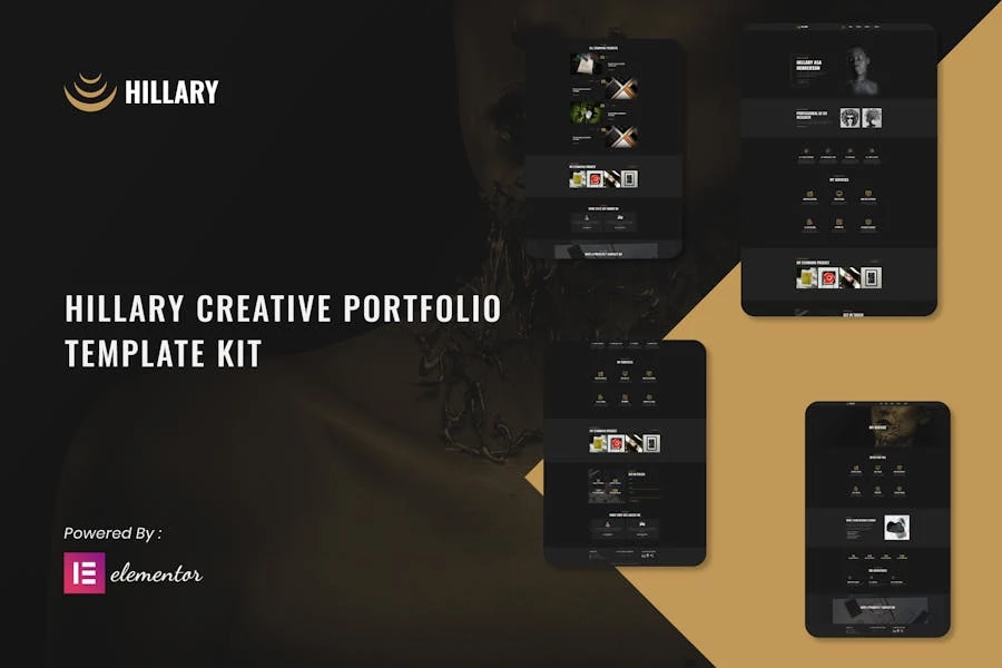 Hillary - Kit de Plantillas Elementor para Porfolio Creativo