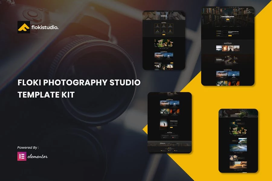 Floki - Kit de plantillas Elementor para estudio de fotografía