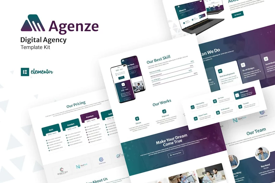 Agenze - El kit de plantillas Elementor para agencias digitales