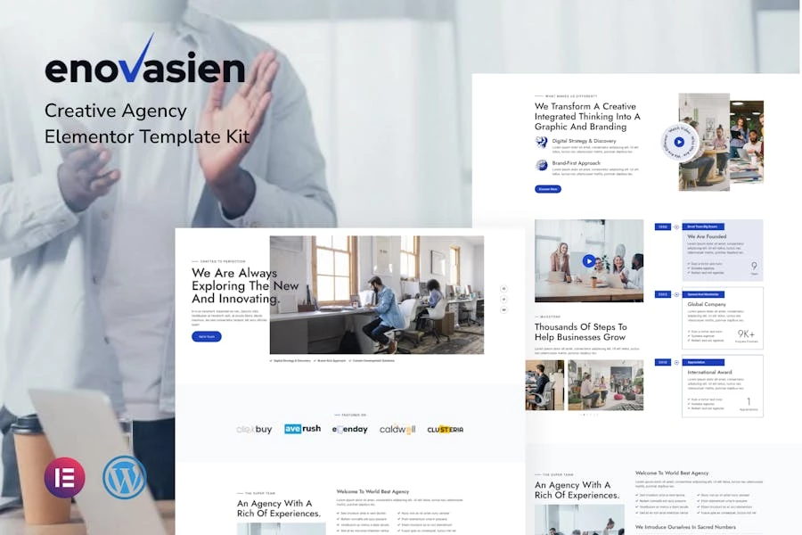 Enovasien - Template Kit Elementor Pro para Agencia creativas