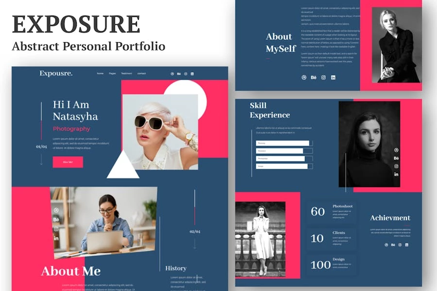 Exposure - Kit de plantillas Elementor para Porfolio Personal