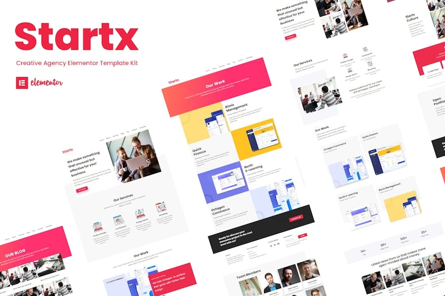 Startx - Kit de plantillas Elementor para agencias creativas