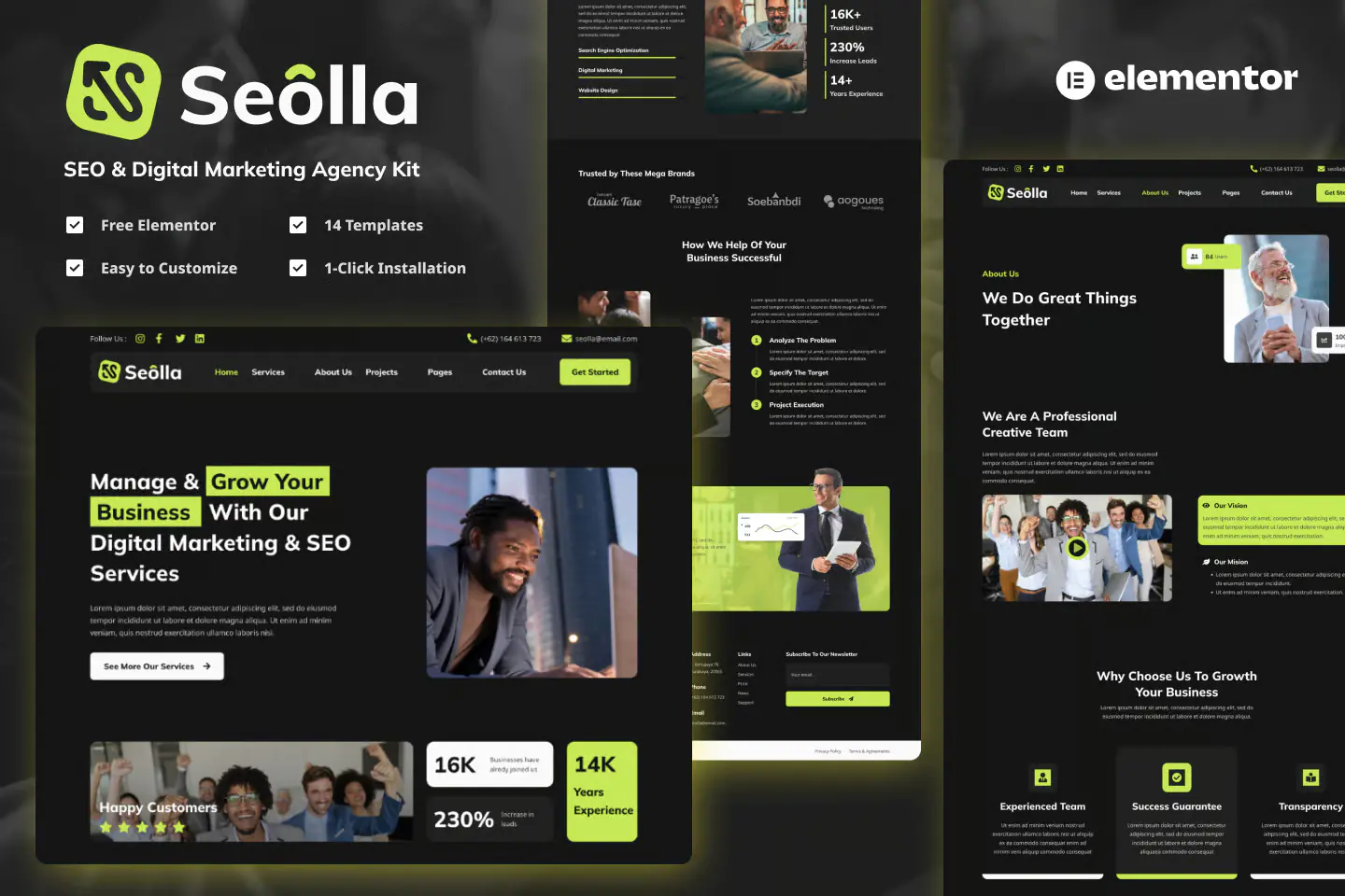 Seolla - Kit de plantillas para agencias de marketing digital y SEO