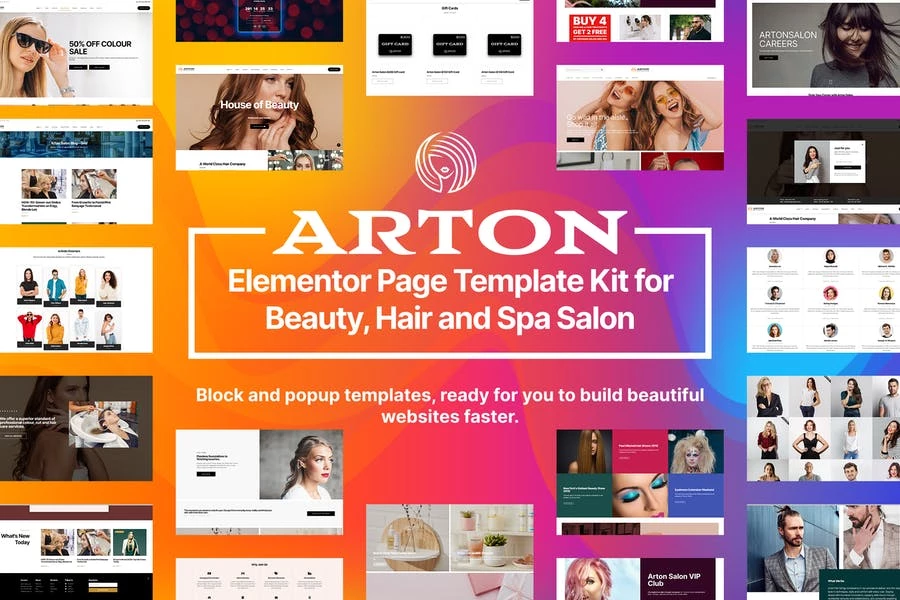 Arton - Kit de plantillas para salones de belleza y spa