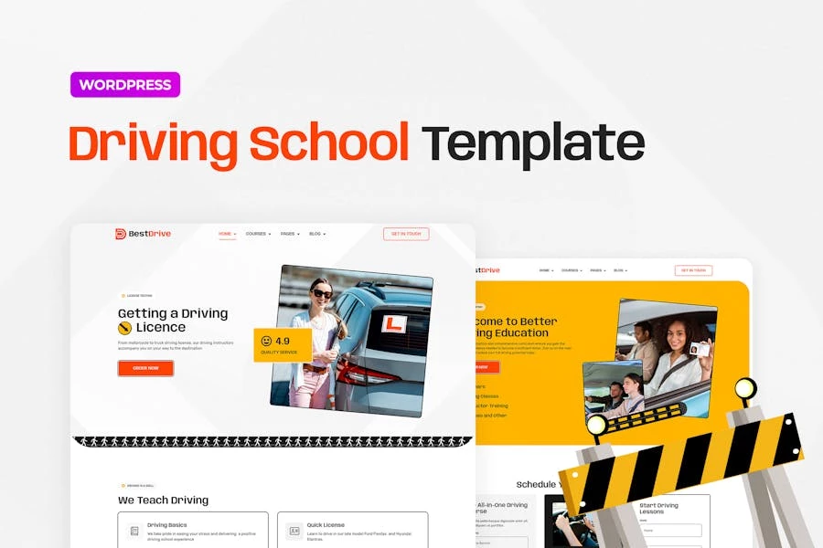 BestDrive — Kit de plantillas Elementor para autoescuelas