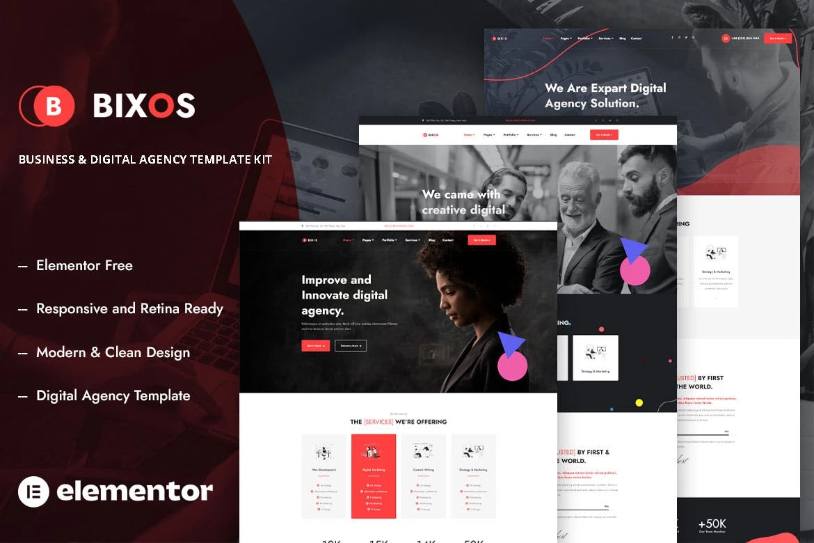 Bixos - Template Kit para Agencia digitales y empresariales