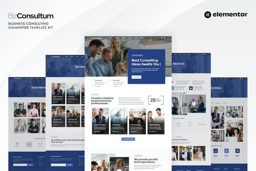 Bizconsultum - Template Kit Elementor para consultoría empresarial