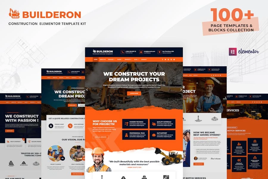 Builderon — Template Kit para la industria y la construcción