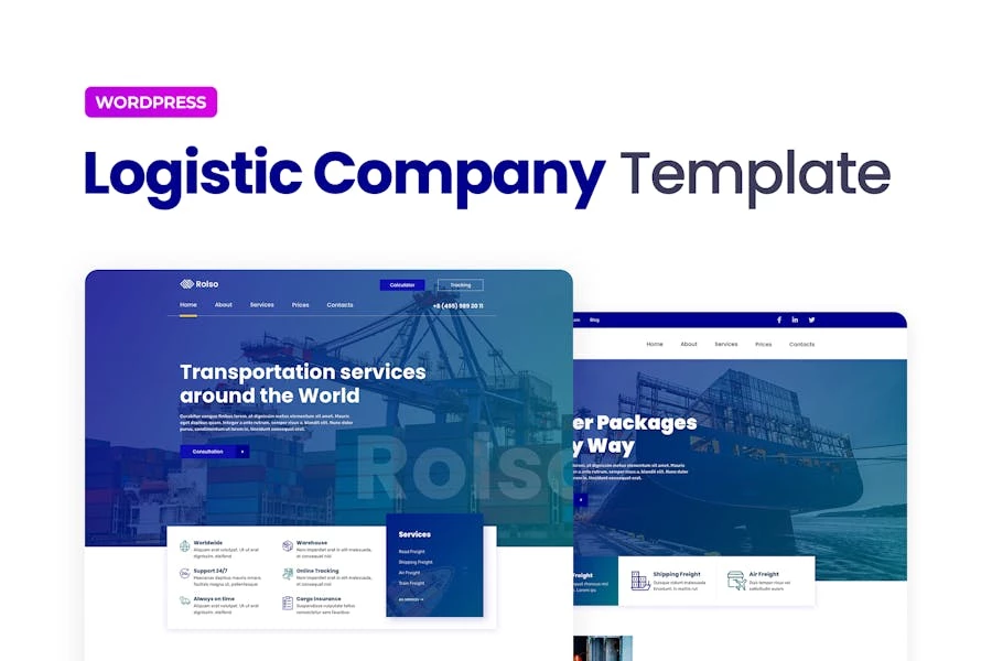 Jetrans - Template Kit Elementor de logística y transporte