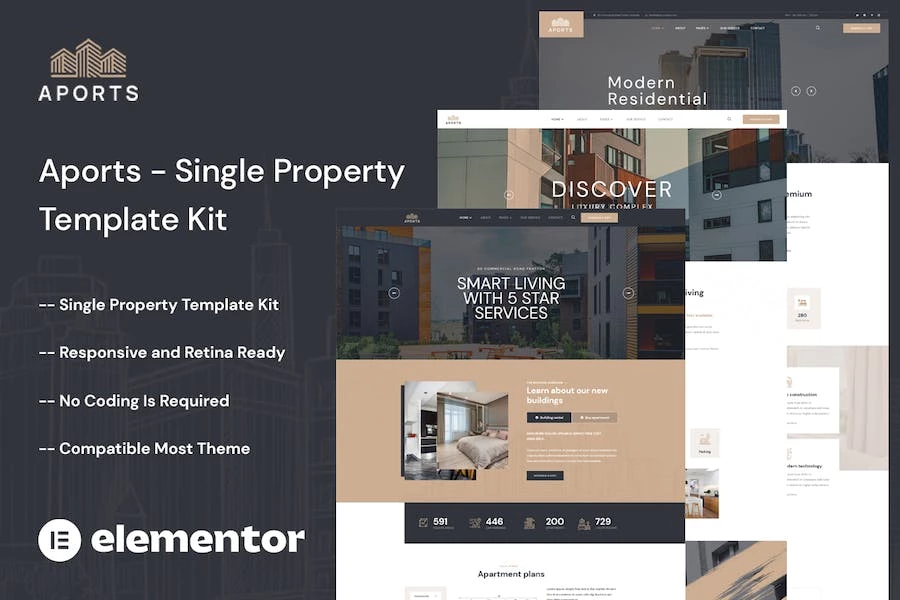 Aportes - Template Kit Elementor de propiedades únicas