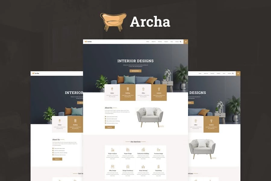 Arche - Template Kit Elementor de Diseño Interior y Arquitectura