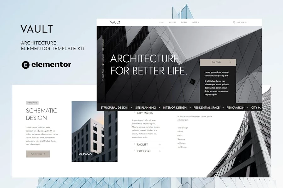 Vault - Template Kit para elementos de interiores de arquitectura