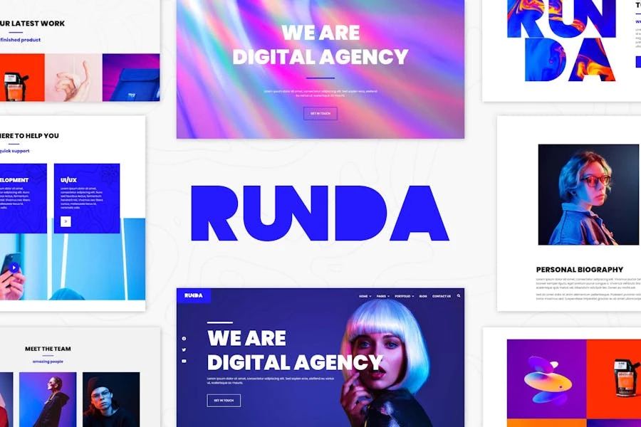 Runda - Kit de plantillas Elementor para agencias creativas