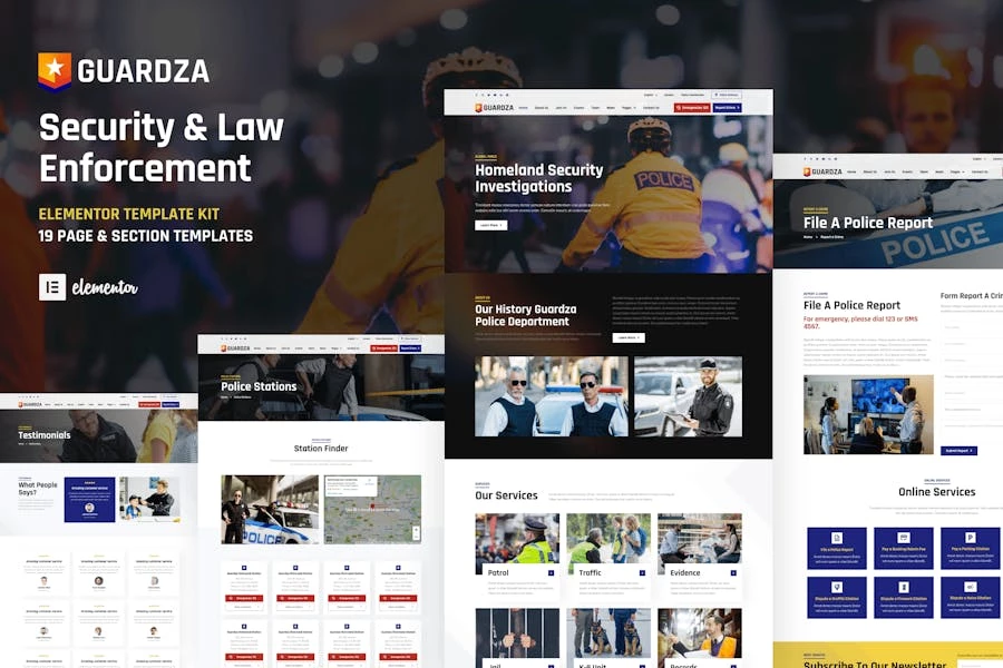 Guardza - Template Kit de elementos de seguridad y aplicación de la ley