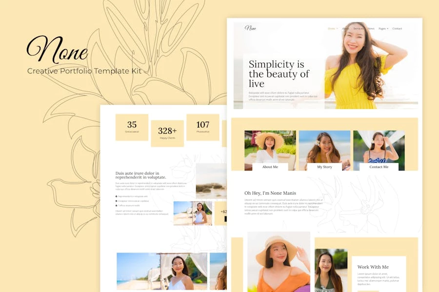 Ninguno - Elegante kit de plantillas Elementor a la moda