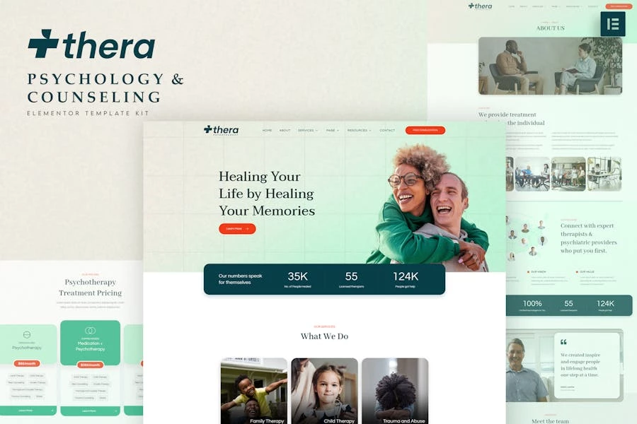 Thera - Template Kit Elementor de psicología y asesoramiento