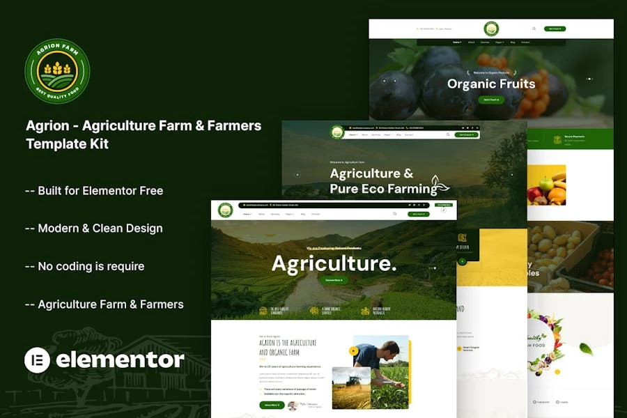 Agrion - Kit de plantillas para granjas y agricultores agrícolas