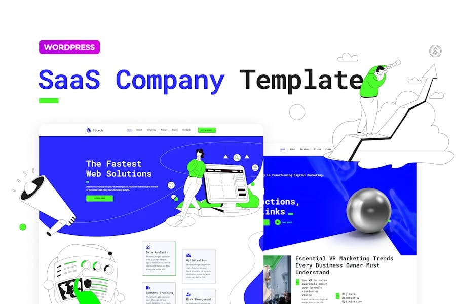 Sitech — Template Kit Elementor Pro para empresas de SaaS