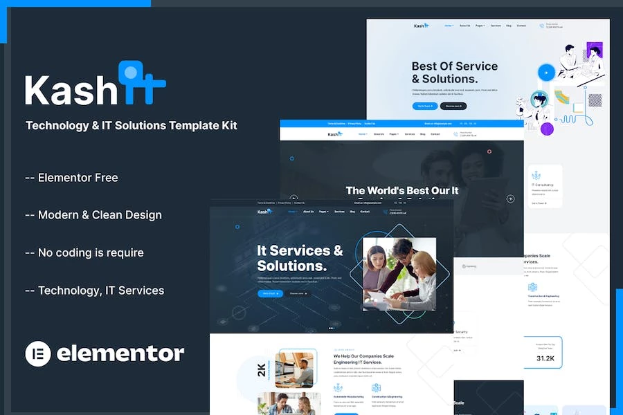 Kashit - Template Kit para soluciones de tecnología y TI