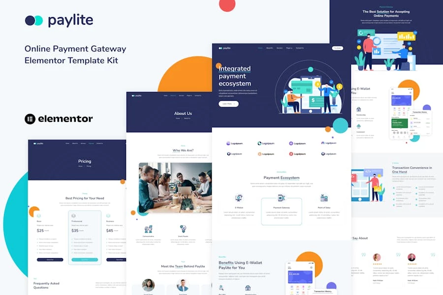 Paylite - Template Kit Elementor de pasarela de pagos en línea