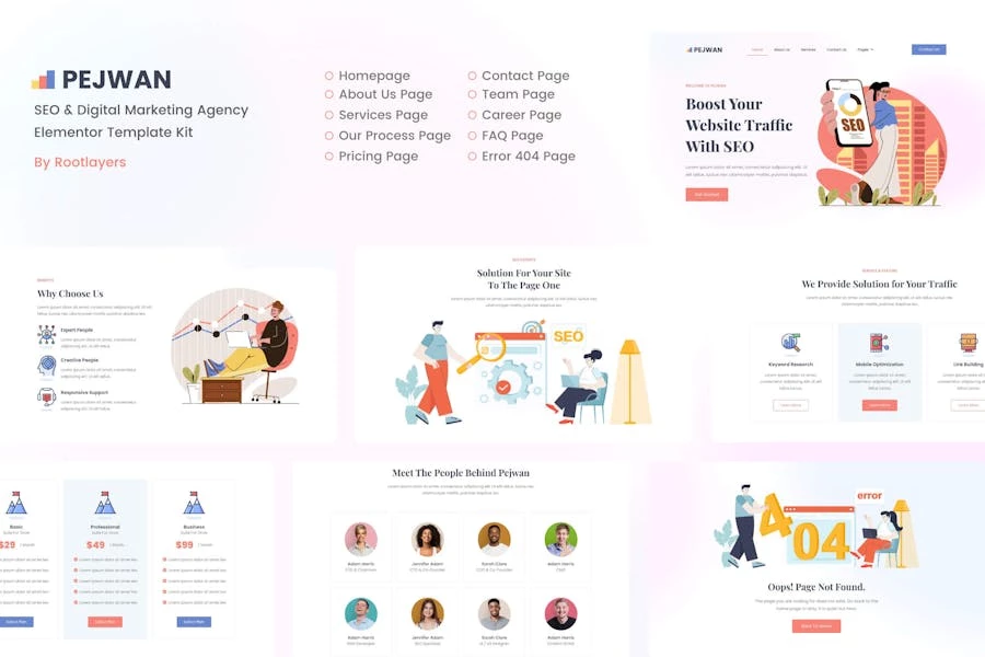 Pejwan - Template Kit para Agencia de marketing digital y SEO