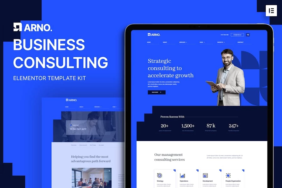 Arno — Template Kit Elementor para consultoría empresarial