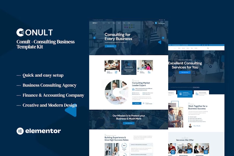 Consultar - Template Kit Elementor empresarial de consultoría