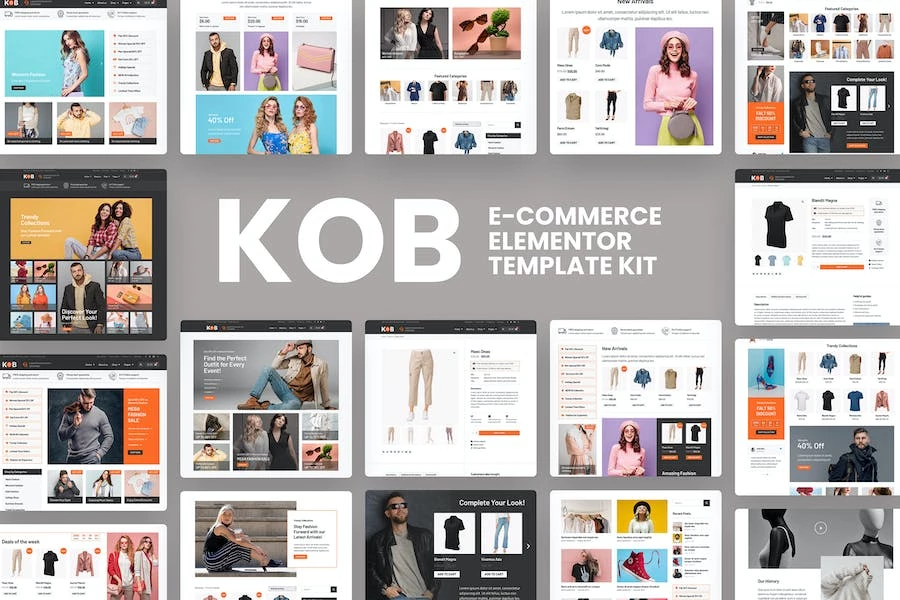 Kob - Kit de plantillas Elementor Pro para comercio electrónico
